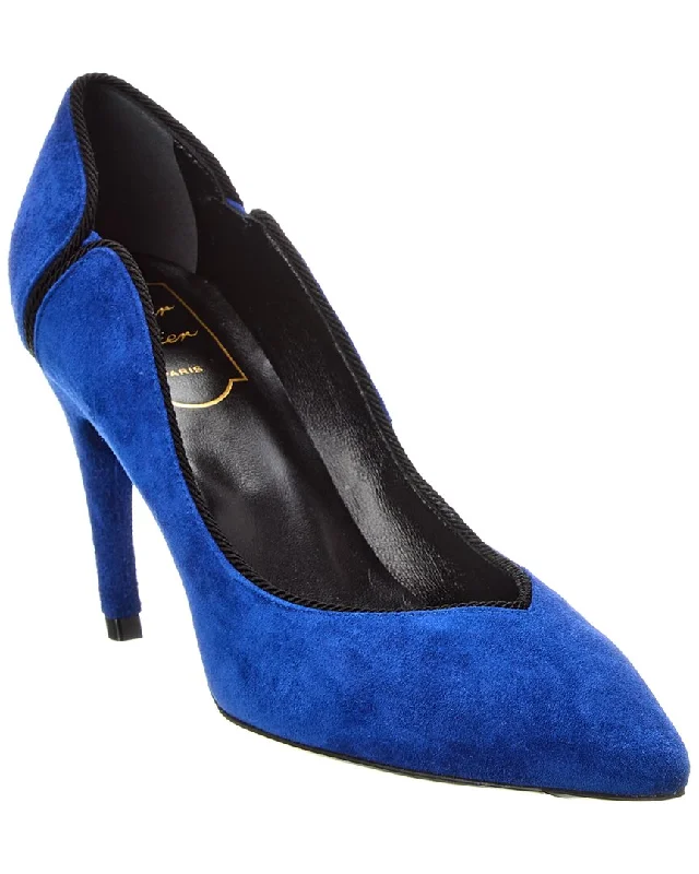 Affordable Suede Ankle Pumps for All-Day Wear--Roger Vivier Suede Pump