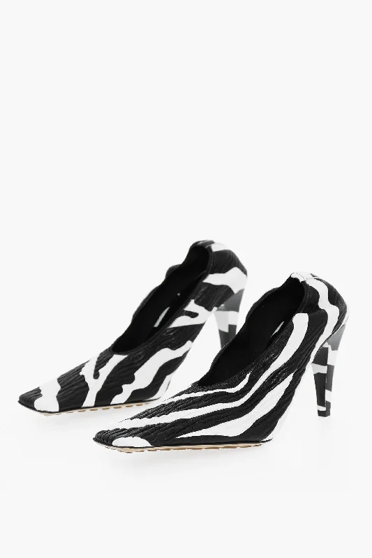 Bottega Veneta Leather Crunch Sharpei Pumps With Zebra Print 9Cm 35 Shoes Eu---Comfortable Leather Pumps for Office and Everyday Wear