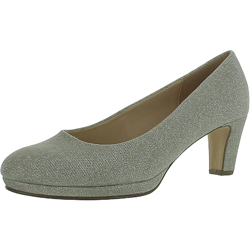 Gabor Womens Glitter Slip-On Pumps---Trendy Glitter Heels for a Glamorous Look