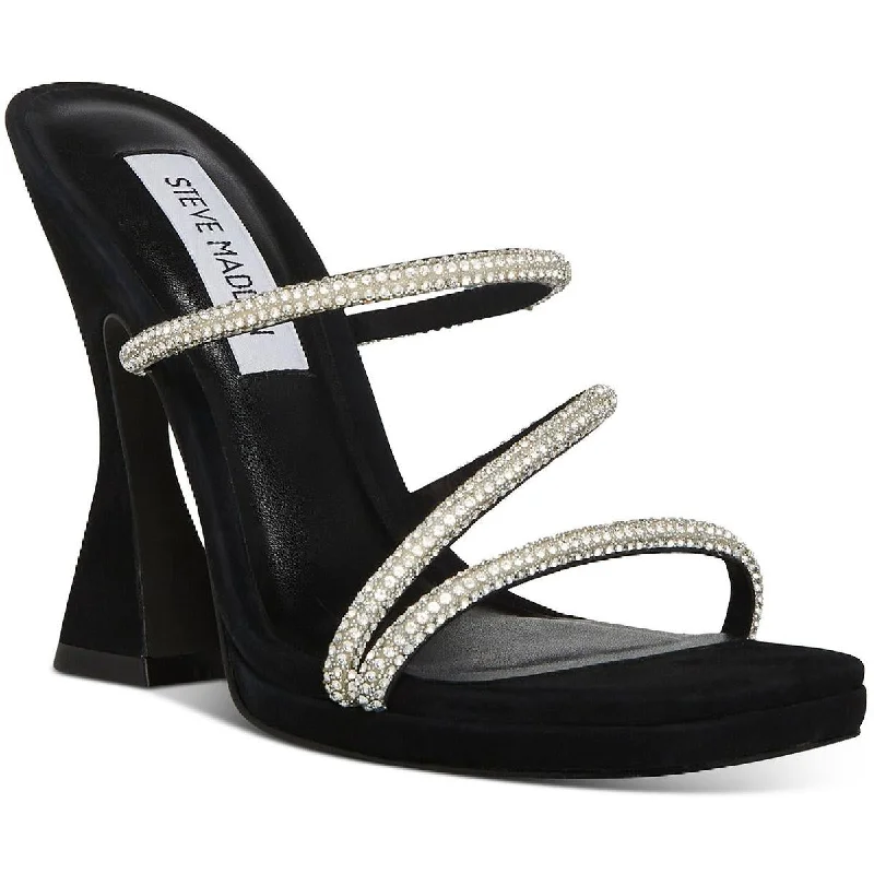 Versatile Dress Heels for Formal and Casual Wear---Steve Madden Womens Libbie Rhinestone Dress Heels