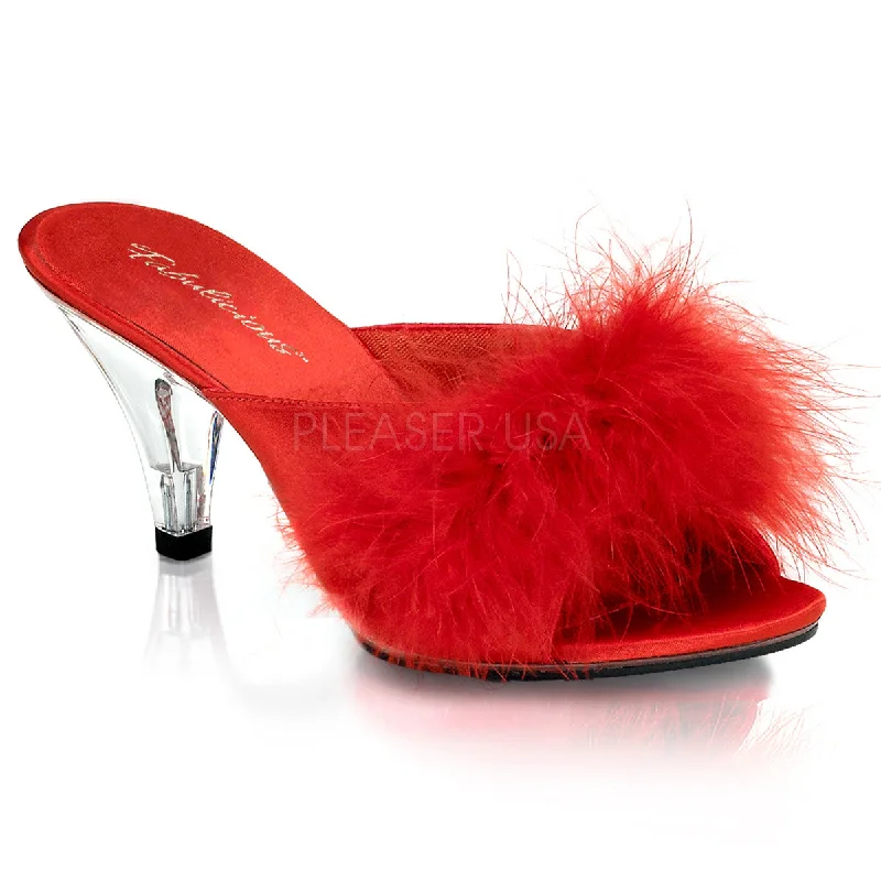 Red PU-Fur/Clear