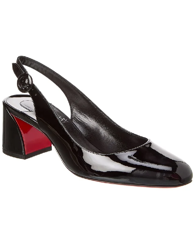 Sleek and Shiny Patent Pump Heels for a Polished Look--Christian Louboutin So Jane 55 Slingback Patent Pump