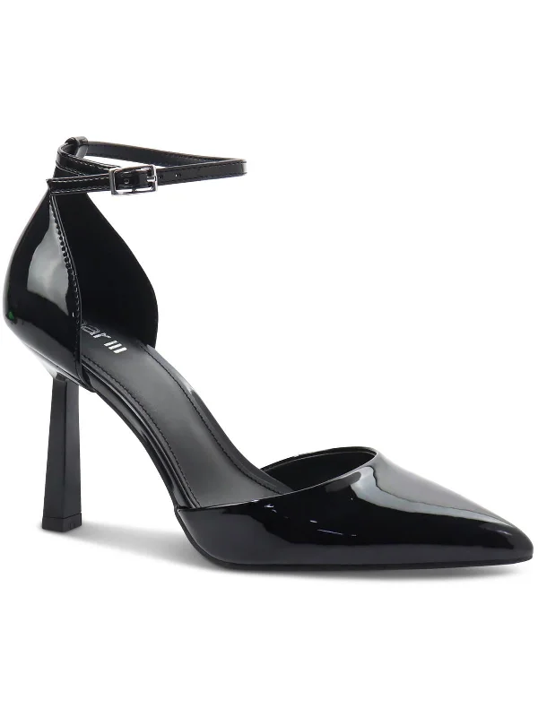 Sleek and Shiny Patent Pump Heels for a Polished Look--Idaa Womens Patent Pointed Toe Ankle Strap