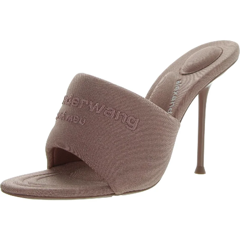 Versatile Heeled Sandals for Any Occasion---Alexander Wang Womens Sienna Mule Lycra Heels Mules Pumps