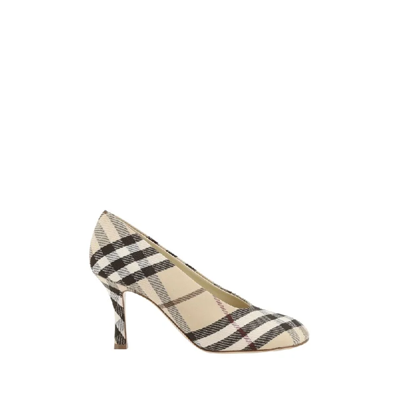 Versatile Dress Heels for Formal and Casual Wear---Burberry Archivio Check Baby Pumps