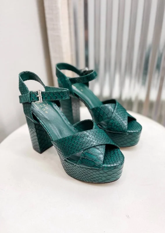 Versatile Heeled Sandals for Any Occasion---Eugenia Heels In Green