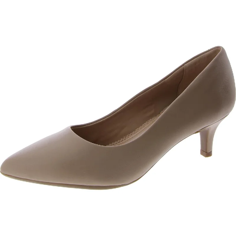 Stiletto Heel Pumps with Perfect Fit--Easy Spirit Womens Lexie Leather Pointed Toe Pumps-Fashionable & Classic