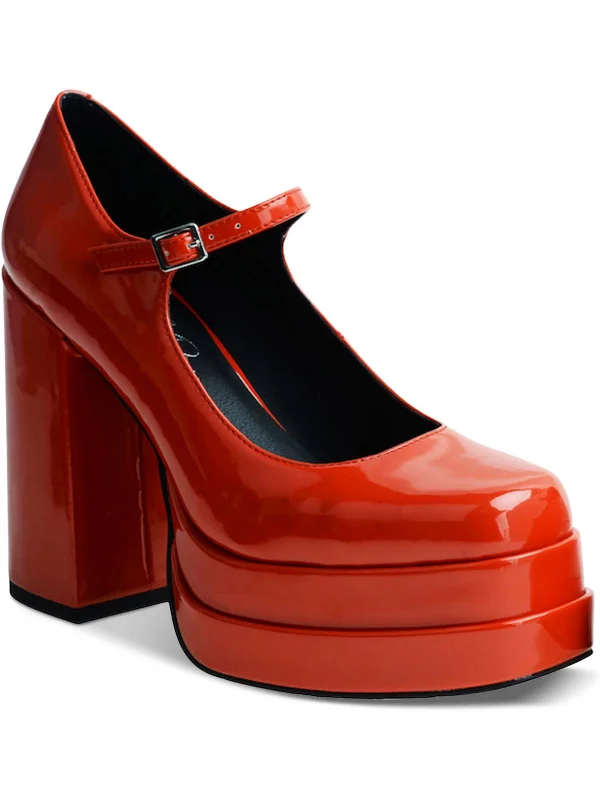 Trendy Chunky Heel Pumps for Casual Wear--Octavia Womens Buckle Mary Jane Heels