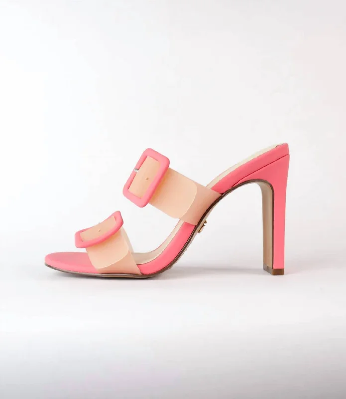 Trendy Chunky Heel Pumps for Casual Wear--Vicki Block Heel In Coral Nude