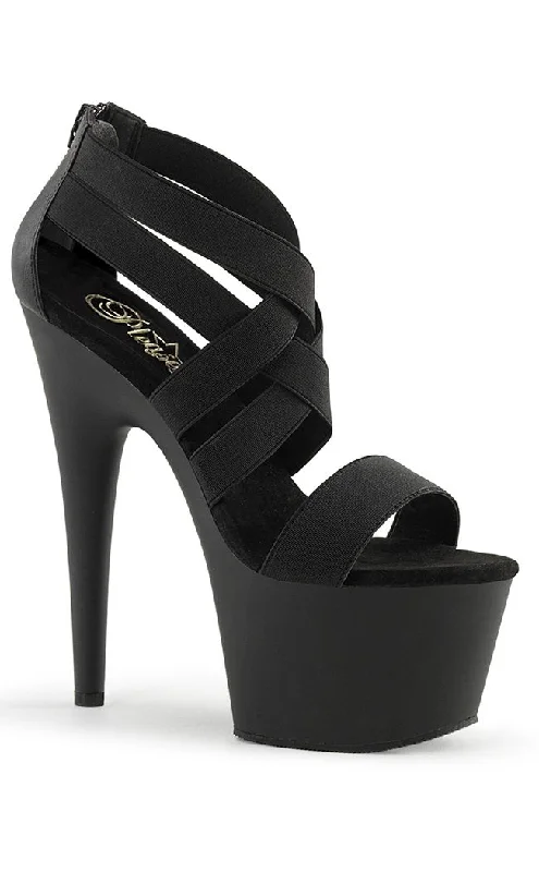 ADORE-769 Black Vegan Leather Heels---Comfortable Leather Pumps for Office and Everyday Wear