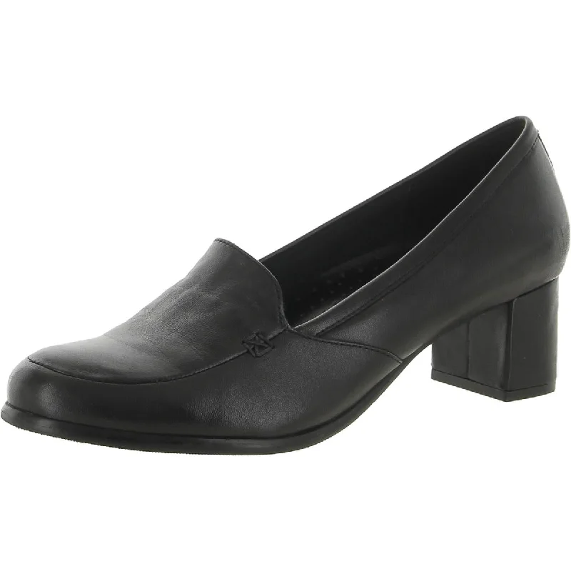 Trendy Chunky Heel Pumps for Casual Wear--Trotters Womens Cassidy Leather Slip on Loafer Heels