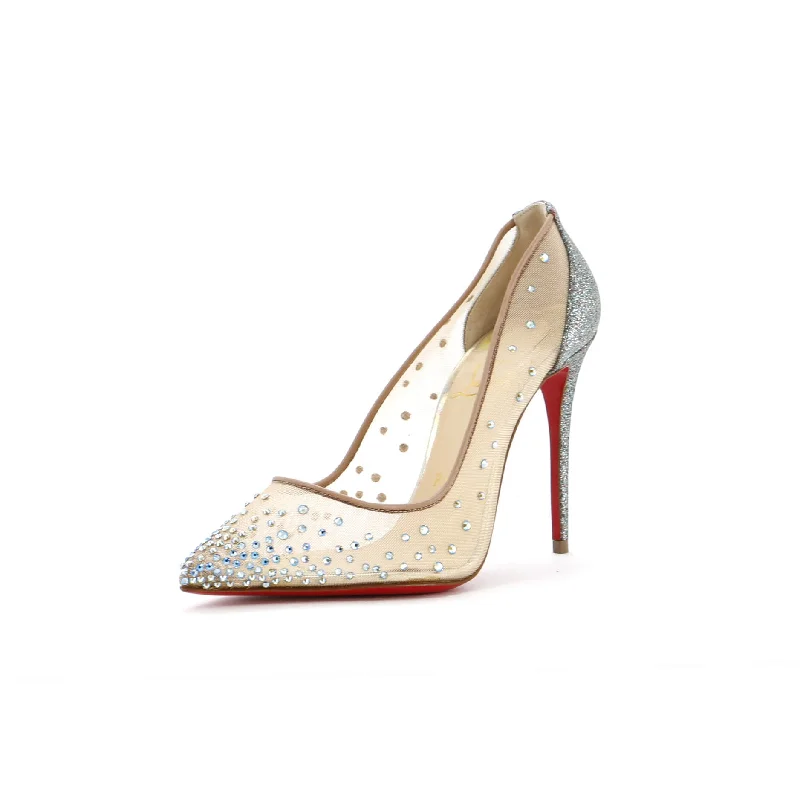 Women's Follies Strass Pumps Crystal Embellished Mesh 100---Chic Embellished Pumps for a Glamorous Look