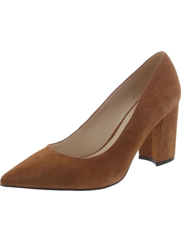 Affordable Suede Ankle Pumps for All-Day Wear--Cara 3 Womens Faux Suede Pointed Toe Dress Heels