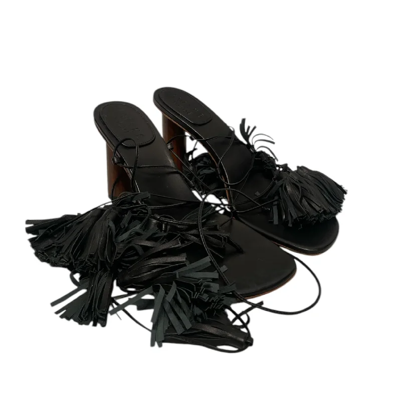 A.W.A.K.E MODE/Heels/EU 41/Leather/BLK/Tassel Heels---Comfortable Leather Pumps for Office and Everyday Wear