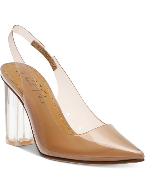 Dharma Womens Vinyl Slingback Evening Heels---Elegant Evening Heels for Weddings and Parties