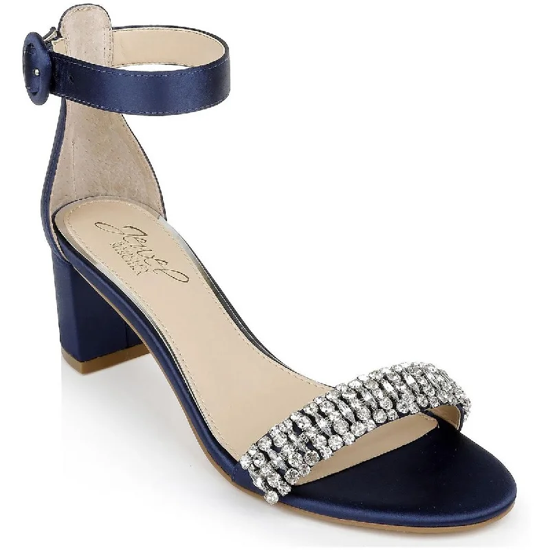 Stylish Ankle Strap Heels for Women--Jewel Badgley Mischka Womens James Dressy Rhinestones Ankle Strap