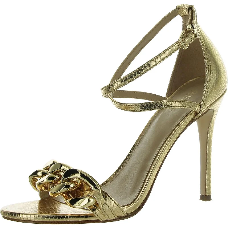 Stylish Ankle Strap Heels for Women--Michael Kors Womens Open Toe Stiletto Ankle Strap