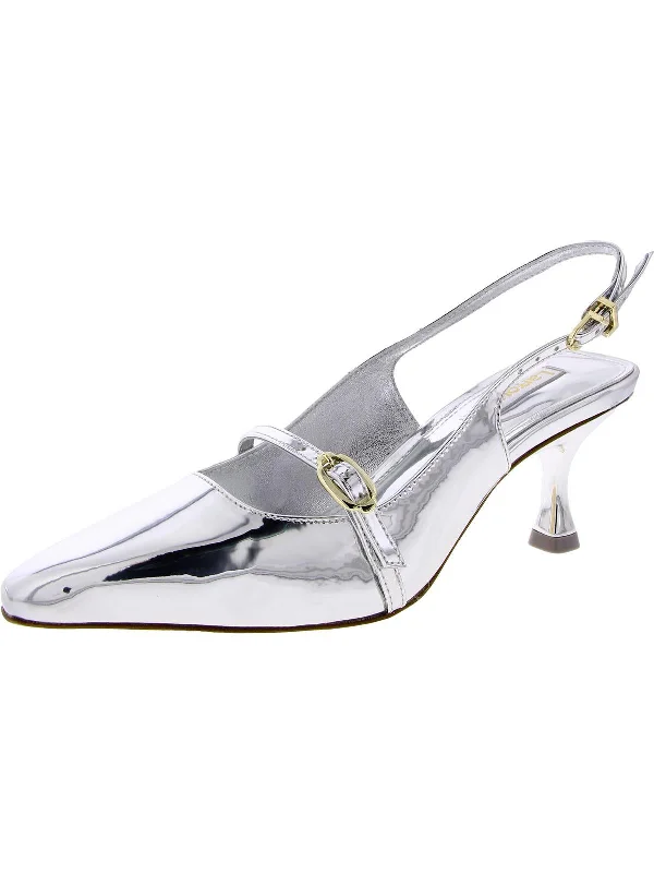 Stiletto Heel Pumps with Perfect Fit--Ines Womens Leather Pointed Toe Slingback Heels-Fashionable & Classic