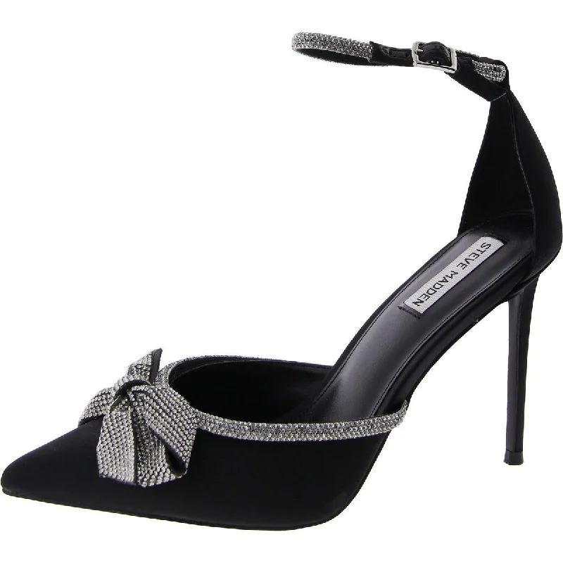 Affordable Rhinestone Pumps for a Dazzling Look---Steve Madden Womens Value Bow Rhinestone Pumps