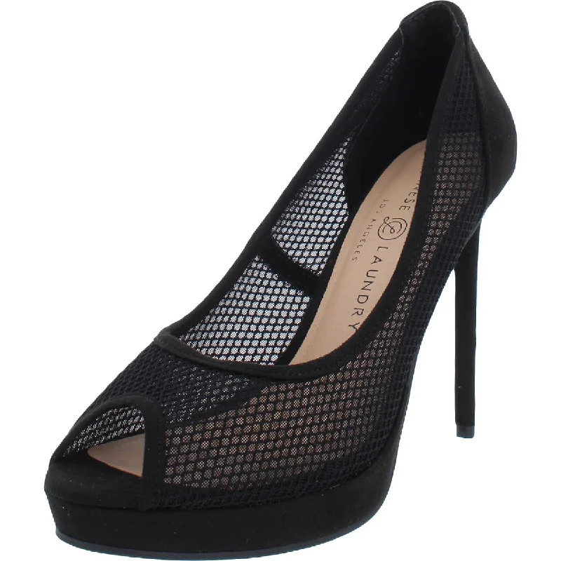 Versatile Heeled Sandals for Any Occasion---Chinese Laundry Womens Hallsy Mesh Peep-Toe Pumps