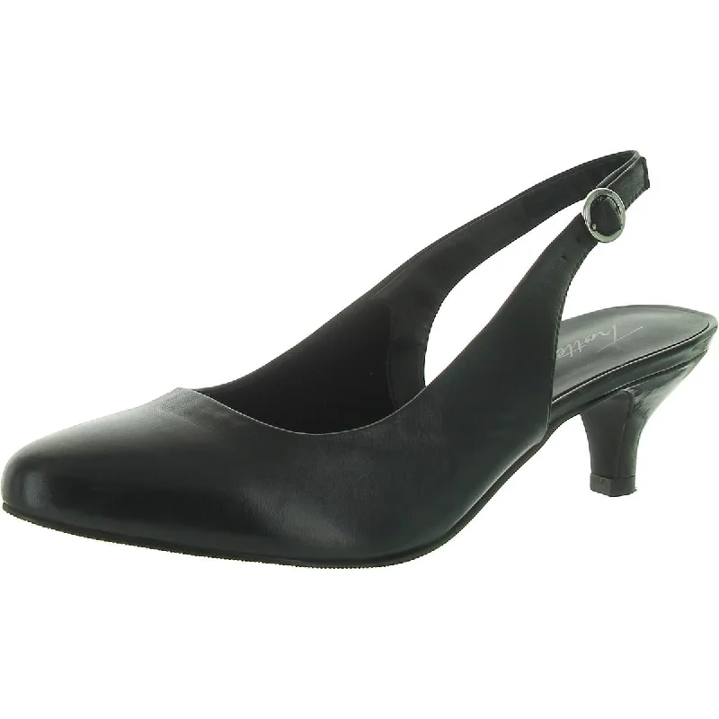 Trotters Womens Keely Leather Slingback Kitten Heels---Fashionable Kitten Heels for Date Night