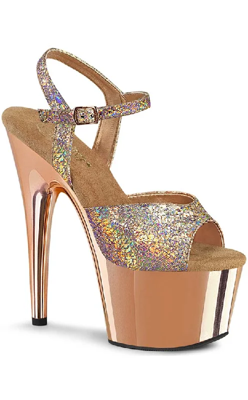 Stiletto Heel Pumps with Perfect Fit--ADORE-709HM Rose Gold Metallic Heels-Fashionable & Classic