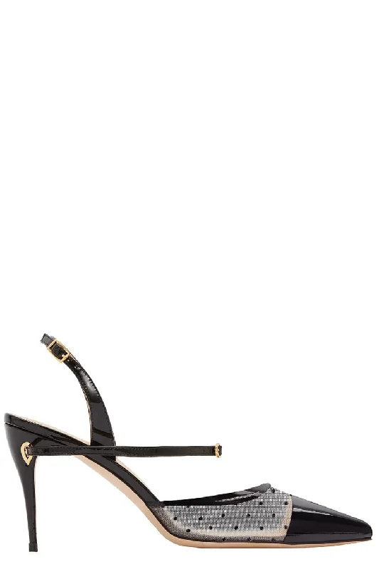 Versatile Heeled Sandals for Any Occasion---Vittorio Slingback - Black