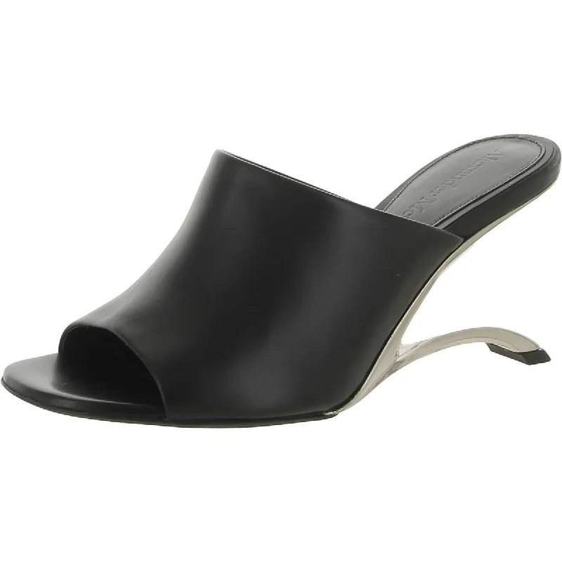 Alexander McQueen Womens Leather Mules---Comfortable Leather Pumps for Office and Everyday Wear