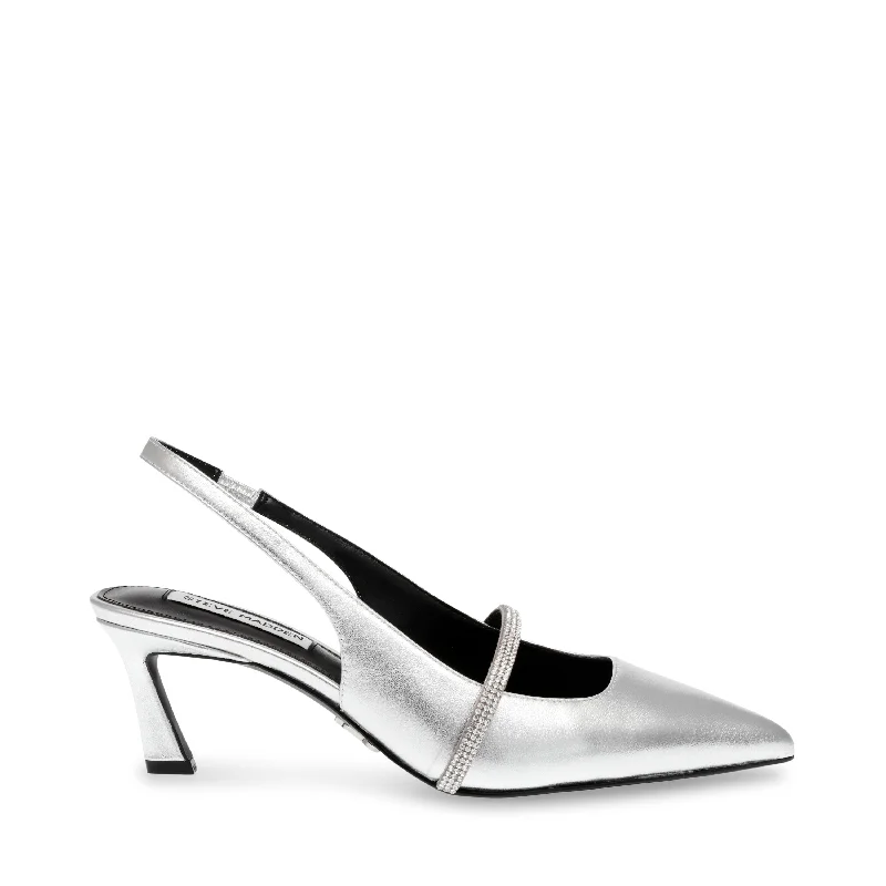 LULU-R SILVER---Fashionable Kitten Heels for Date Night