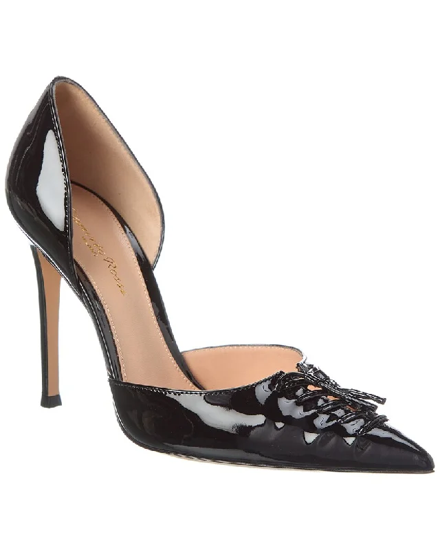 Sleek and Shiny Patent Pump Heels for a Polished Look--Gianvito Rossi Avril 105 Patent Pump