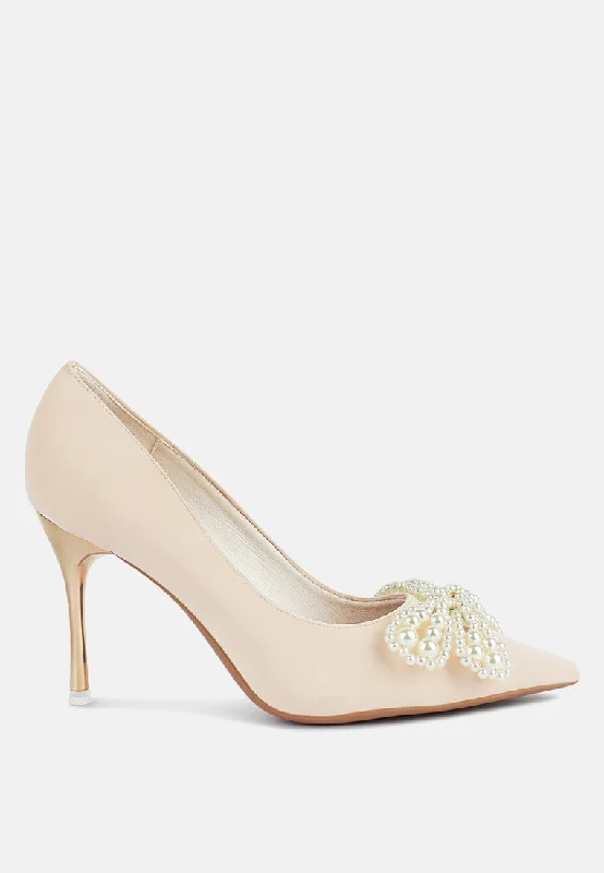 Affordable Suede Ankle Pumps for All-Day Wear--encon pearl embellished micro suede pumps