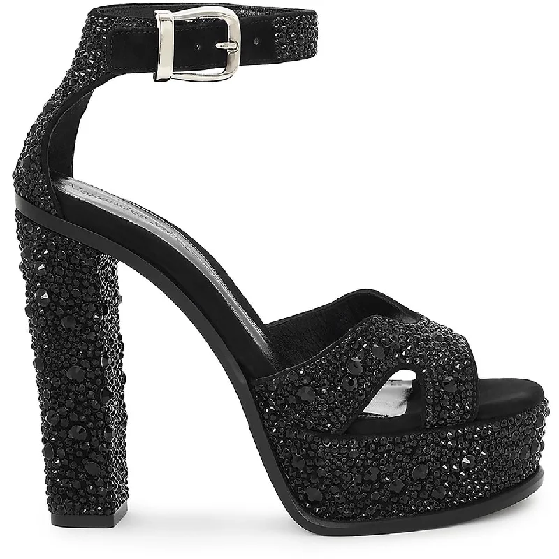 Alexander McQueen Womens 718390 Embellished Pumps Platform Heels---Chic Embellished Pumps for a Glamorous Look