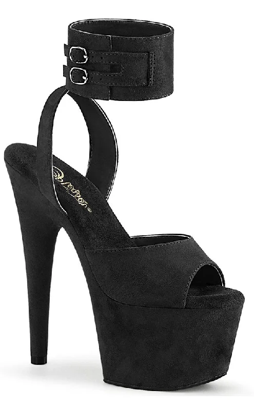 Affordable Suede Ankle Pumps for All-Day Wear--ADORE-791FS Black Suede Heels