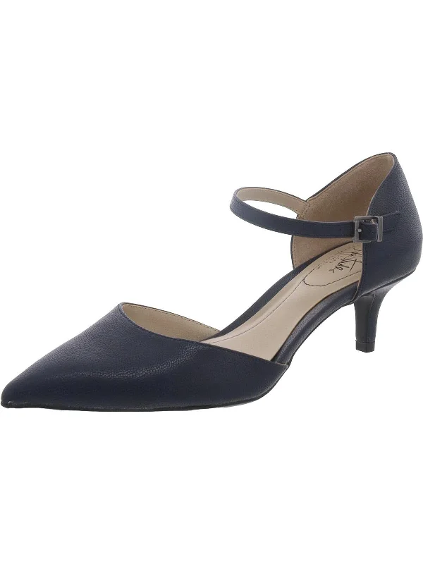 Versatile Dress Heels for Formal and Casual Wear---Poppy Womens Faux Leather Pumps Dress Heels