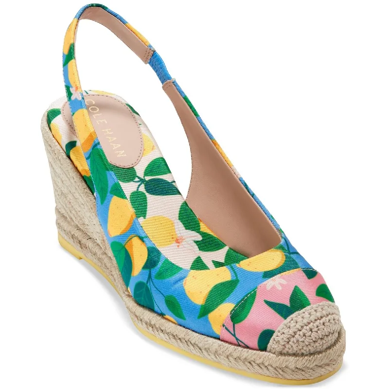 Versatile Heeled Sandals for Any Occasion---Womens Printed Slingback Espadrille Heels