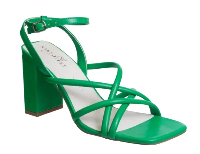 Versatile Heeled Sandals for Any Occasion---Mood Sandel In Green