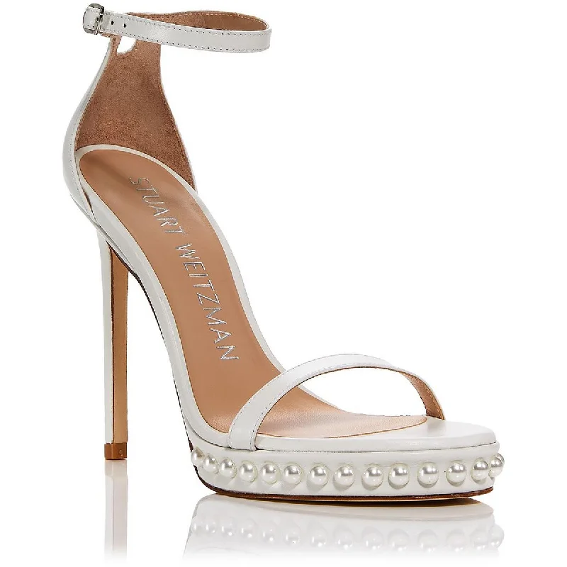 Stylish Open Toe Heels for Summer--Stuart Weitzman Womens NUDISTDISCO Stilettos Open Toe Pumps