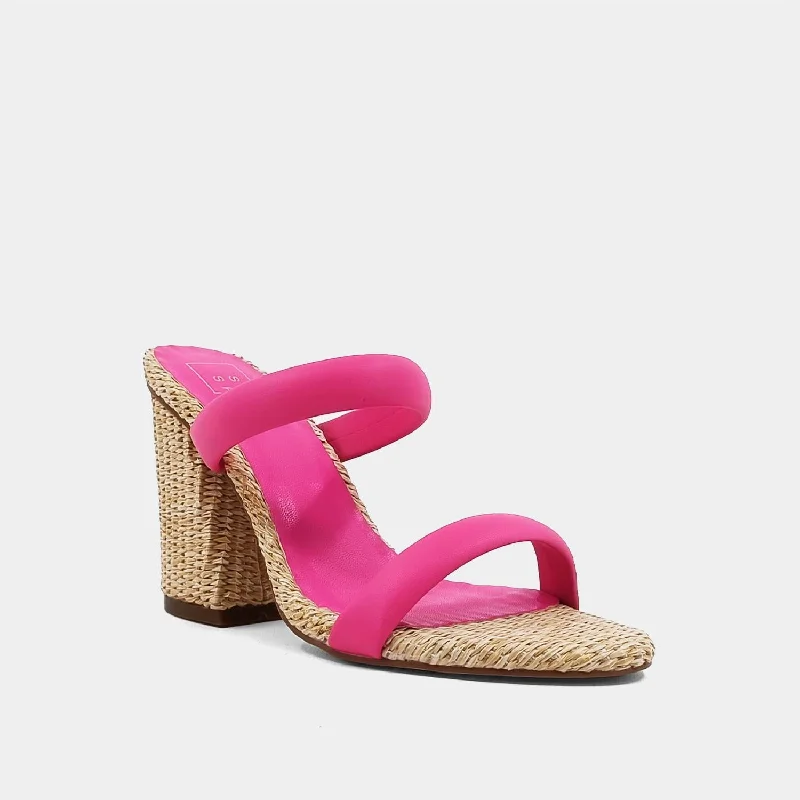 Versatile Heeled Sandals for Any Occasion---Women's Gardenia Heels In Magenta