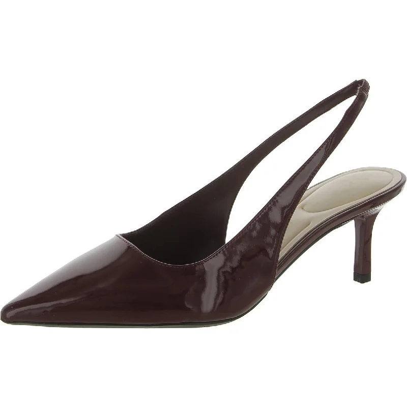 Sleek and Shiny Patent Pump Heels for a Polished Look--Nine West Womens Kately 9X93 Patent Pumps Slingback Heels