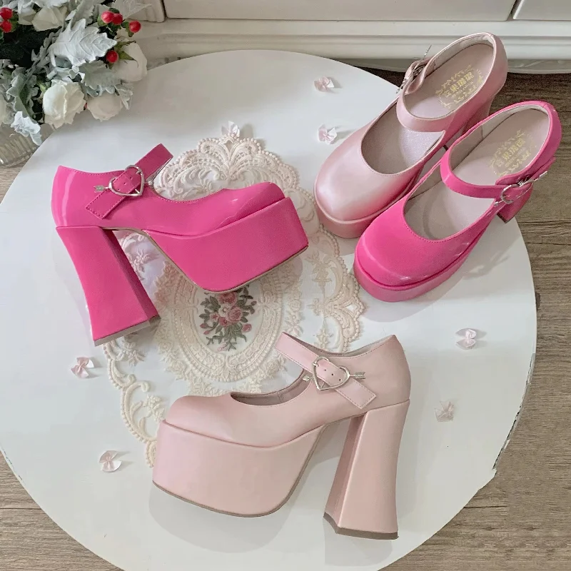 Trendy Chunky Heel Pumps for Casual Wear--LOLITA MARY JANE HIGH HEELS YV47412