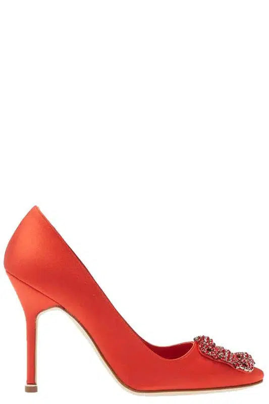 Versatile Heeled Sandals for Any Occasion---Hangisi Pump - Bright Red