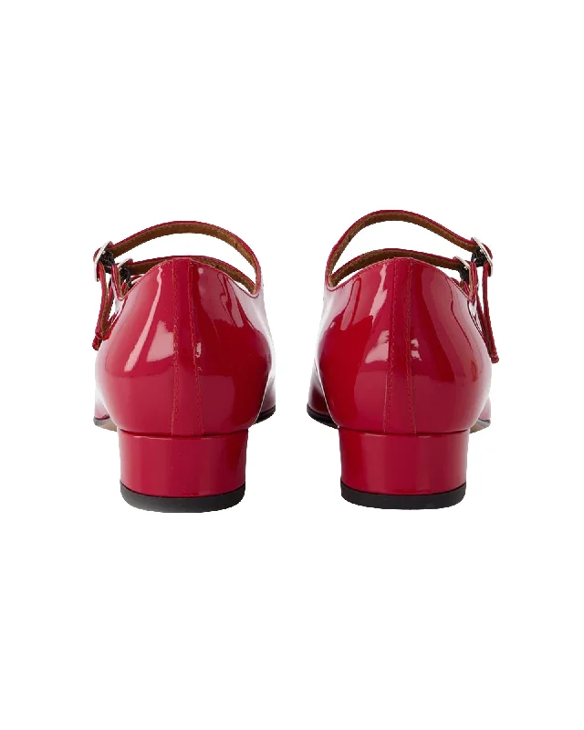 Sleek and Shiny Patent Pump Heels for a Polished Look--Ariana Babies in Red Patent Leather