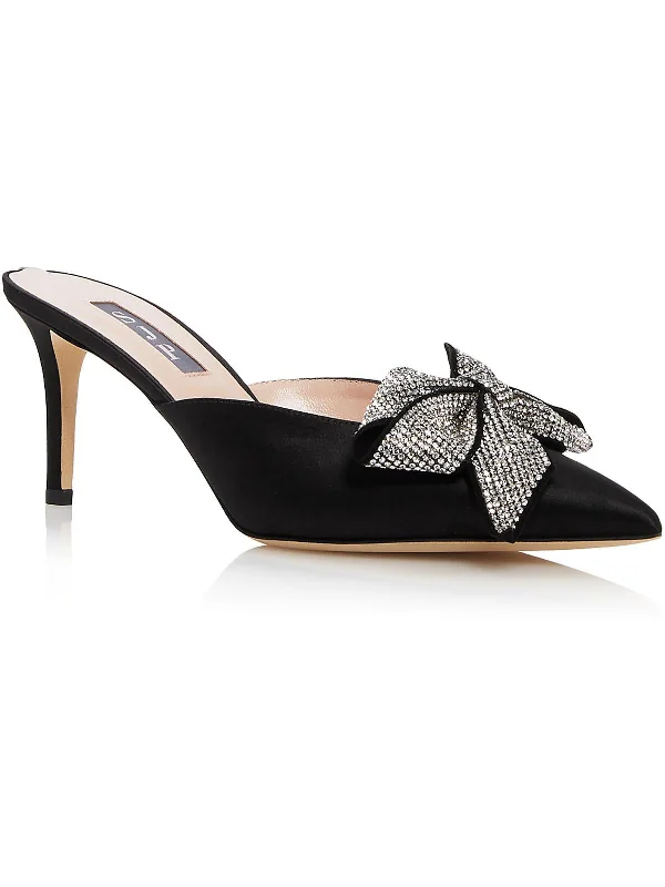 Stiletto Heel Pumps with Perfect Fit--Paley Womens Embellished Pointed Toe Mules-Fashionable & Classic