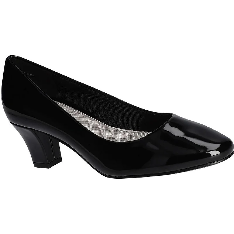 Sleek and Shiny Patent Pump Heels for a Polished Look--Easy Street Womens Ballari Patent Almond Toe Pumps