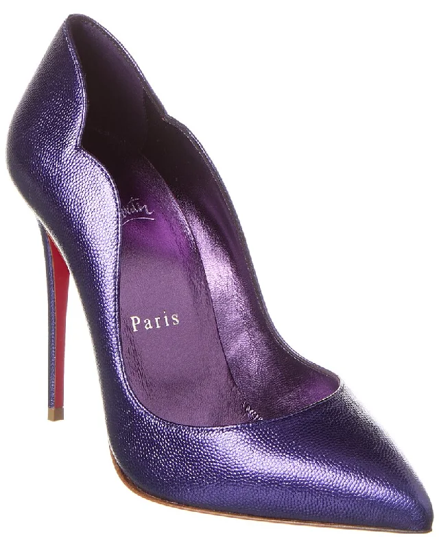 Christian Louboutin Hot Chick 100 Leather Pump---Comfortable Leather Pumps for Office and Everyday Wear