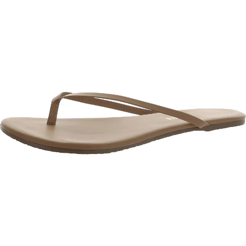 Stylish Slip-On Pumps for Quick Elegance---Tkees Womens Beach Bum Leather Slip On Flip-Flops