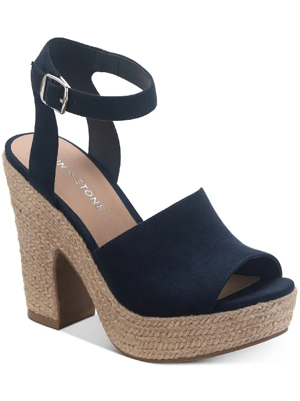 Stylish Ankle Strap Heels for Women--Fey Womens Faux Suede Ankle Strap Heels