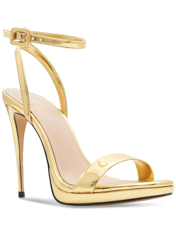 Sleek and Shiny Patent Pump Heels for a Polished Look--Kat Womens Patent Ankle Strap Pumps