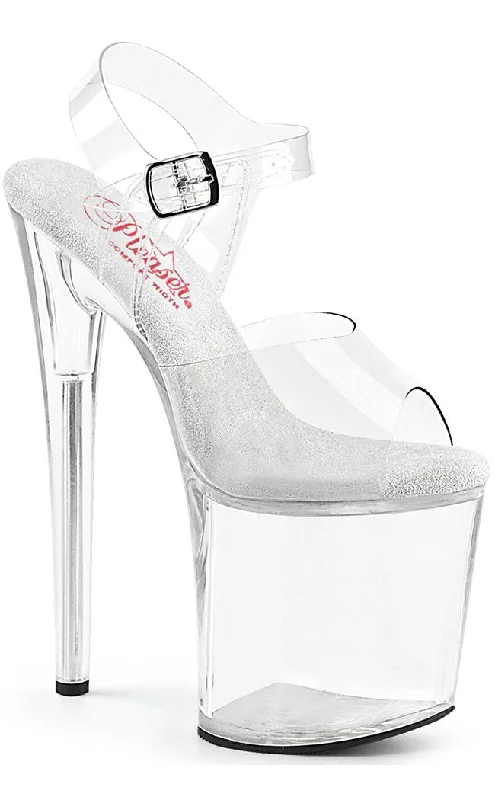 Stylish Platform Heels for Extra Height--NAUGHTY-808 Clear Platform Heels