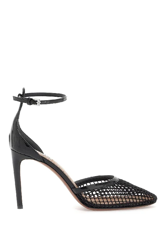 Sleek and Shiny Patent Pump Heels for a Polished Look--Alaia 'patent And Mesh DãCol